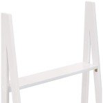 5-Tier White Ladder Bookshelf Organizer