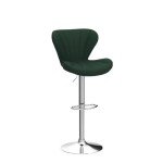 Green Velvet Swivel Barstools, Set of 2