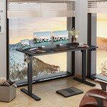 Height Adjustable Electric Desk with T-Shaped Legs