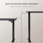 Height Adjustable Electric Desk with T-Shaped Legs