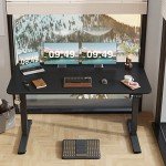 Height Adjustable Electric Desk with T-Shaped Legs