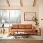 Valencia Full Leather Sofa - Ultimate Comfort, Cognac Tan