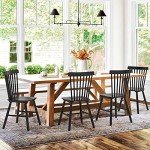 Windsor Dining Chair Set of 4 – Black
