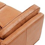 Valencia Full Leather Sofa - Ultimate Comfort, Cognac Tan