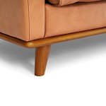 Valencia Full Leather Sofa - Ultimate Comfort, Cognac Tan