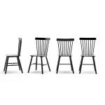 Windsor Dining Chair Set of 4 – Black