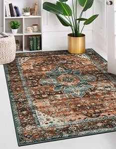 Vintage Boho Ultra-Thin Washable Area Rug - 5x7