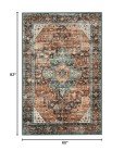 Vintage Boho Ultra-Thin Washable Area Rug - 5x7