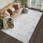 Boho Vintage 8x10 Washable Area Rug