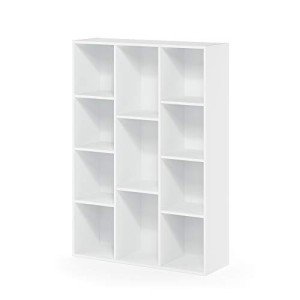 Furinno Luder 11-Cube Bookcase in White
