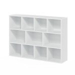 Furinno Luder 11-Cube Bookcase in White