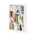 Furinno Luder 11-Cube Bookcase in White