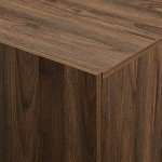 Modern Dark Walnut 4-Door Minimalist Sideboard