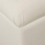 Tufted Ainsley Button Storage Ottoman Bench - Cream