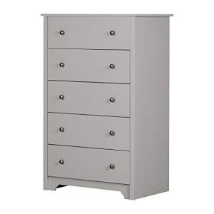 Soft Gray 5-Drawer Chest by South Shore