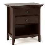 Amherst Solid Wood 24" Nightstand Table - Russet Brown
