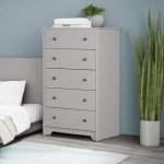 Soft Gray 5-Drawer Chest by South Shore