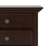 Amherst Solid Wood 24" Nightstand Table - Russet Brown