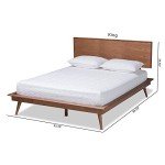 Queen Platform Bed in Ash Walnut Finish