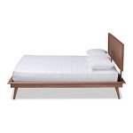 Queen Platform Bed in Ash Walnut Finish