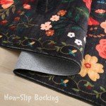 Boho Floral Non-Slip Living Room Area Rug 5x7