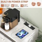 Aheaplus LED Sideboard Buffet Cabinet with Power Outlet