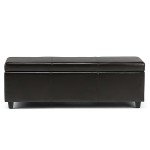 SIMPLIHOME Avalon 48" Rectangle Storage Ottoman Bench