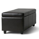 SIMPLIHOME Avalon 48" Rectangle Storage Ottoman Bench