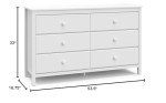 Storkcraft Alpine 6-Drawer White Dresser for Kids