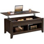 Lift Top Coffee Table with Hidden Storage – Espresso