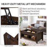 Lift Top Coffee Table with Hidden Storage – Espresso