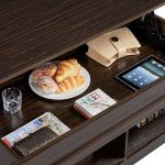 Lift Top Coffee Table with Hidden Storage – Espresso