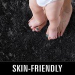 Super Soft Shaggy Black Area Rug, 5x8 Feet