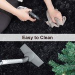 Super Soft Shaggy Black Area Rug, 5x8 Feet