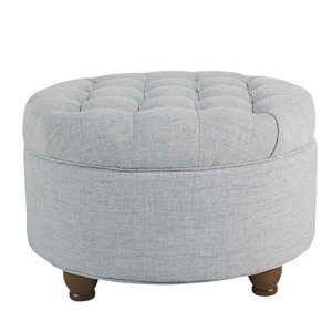 Blue HomePop Ottoman in One Size