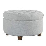 Blue HomePop Ottoman in One Size