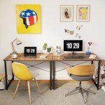 CubiCubi Brown Modern Laptop Desk for Home Office