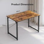 CubiCubi Brown Modern Laptop Desk for Home Office