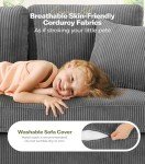 Modern 87in Grey Sofa with Extra Deep Seats