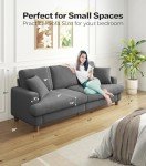 Modern 87in Grey Sofa with Extra Deep Seats