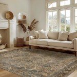 Bavni Vintage Sage 8x10 Washable Area Rug