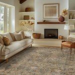 Bavni Vintage Sage 8x10 Washable Area Rug