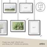 Umbra Exhibit Adjustable Picture Frame Set - Black
