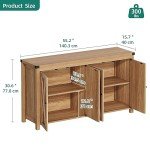 YITAHOME Farmhouse Buffet Cabinet with Adjustable Shelves