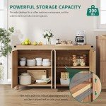 YITAHOME Farmhouse Buffet Cabinet with Adjustable Shelves