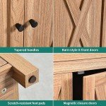 YITAHOME Farmhouse Buffet Cabinet with Adjustable Shelves