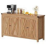 YITAHOME Farmhouse Buffet Cabinet with Adjustable Shelves