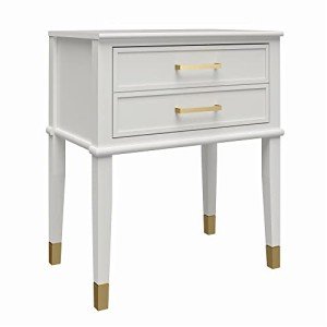 CosmoLiving White Wood End Table by Cosmopolitan