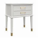 CosmoLiving White Wood End Table by Cosmopolitan