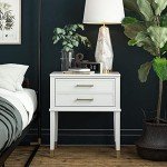 CosmoLiving White Wood End Table by Cosmopolitan